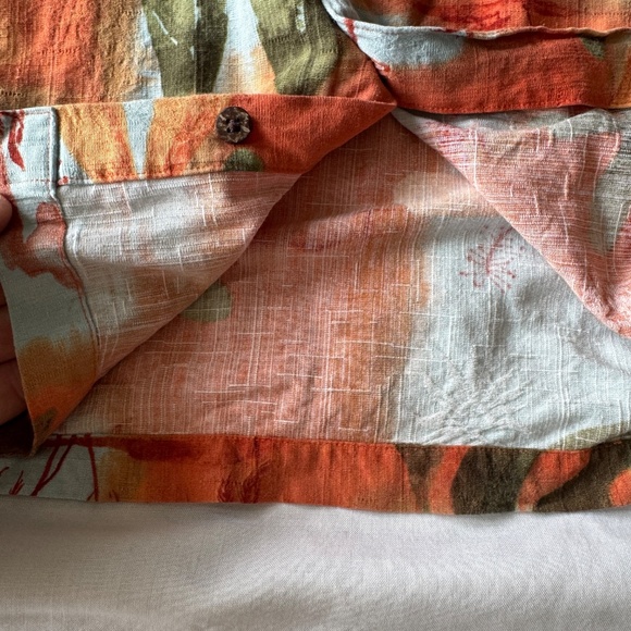 Hathaway Classics Men's Button Up Short Sleeve Rayon Tropical Hawaiian Shirt XL - Picture 11 of 14